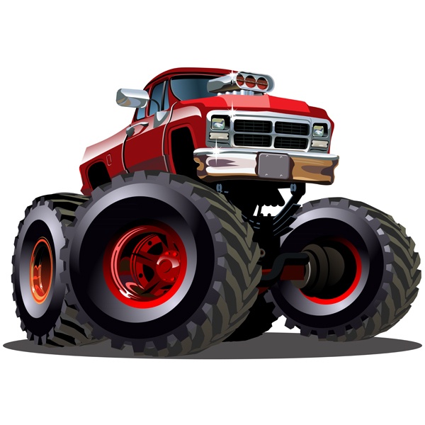 Vinilos Infantiles: Monster Truck ranchera roja