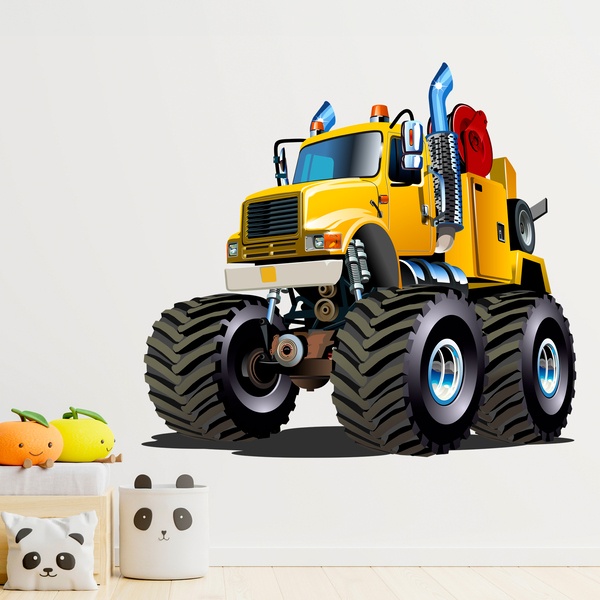 Vinilos Infantiles: Monster Truck Grúa