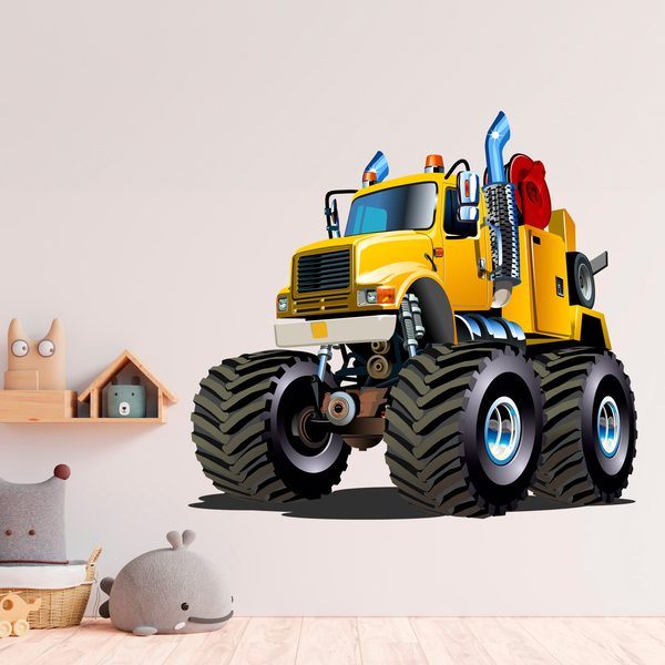 Vinilos Infantiles: Monster Truck Grúa