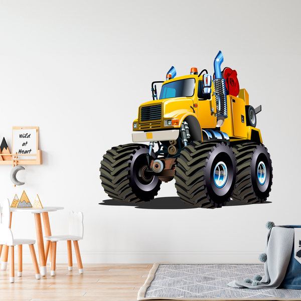 Vinilos Infantiles: Monster Truck Grúa