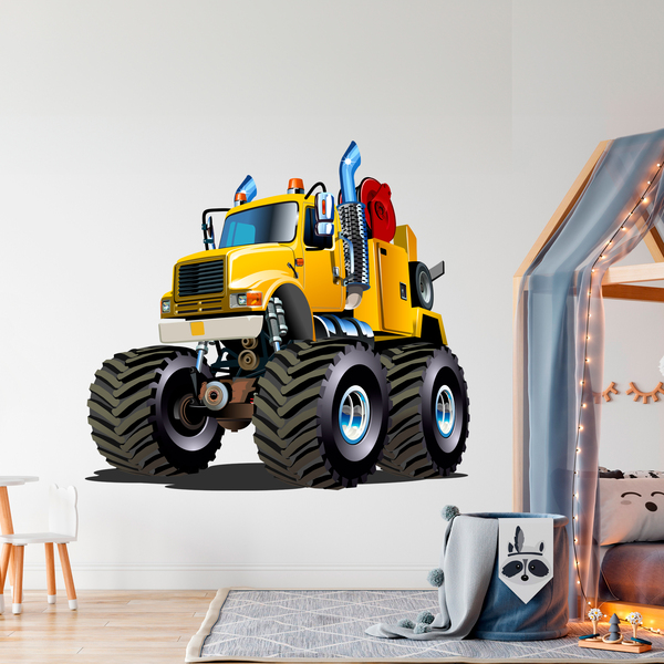 Vinilos Infantiles: Monster Truck Grúa