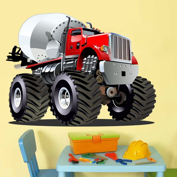 Vinilos Infantiles: Monster Truck Hormigonera