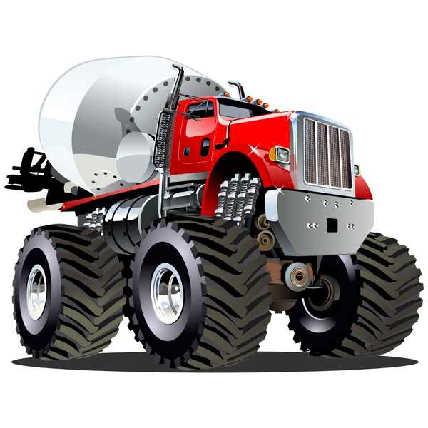 Vinilos Infantiles: Monster Truck Hormigonera