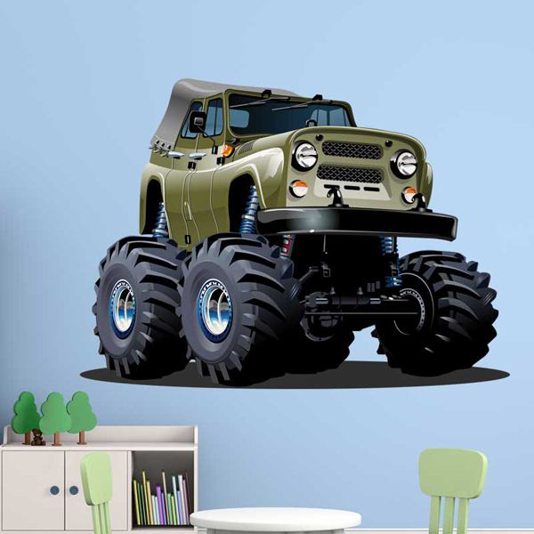 Vinilos Infantiles: Monster Truck Jeep