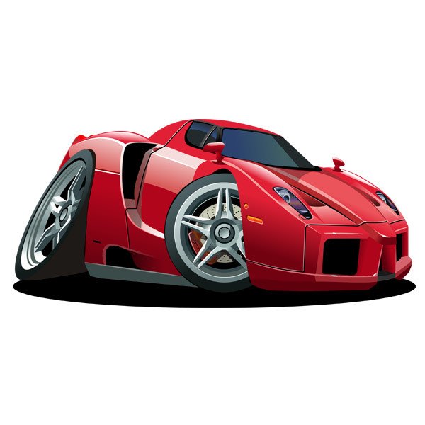 Vinilos Infantiles: Coche deportivo rojo