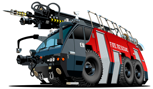 Vinilos Infantiles: Camión bomberos unidad de rescate