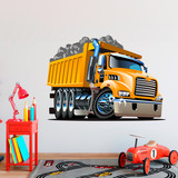 Vinilos Infantiles: Camión de obras cargado 3
