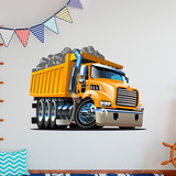 Vinilos Infantiles: Camión de obras cargado 5