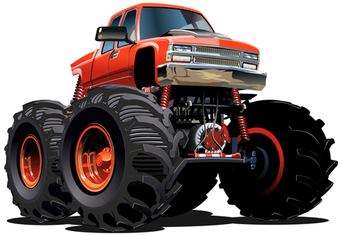 Vinilos Infantiles: Monster Truck naranja 0