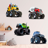 Vinilos Infantiles: Kit Monster Truck Big 3