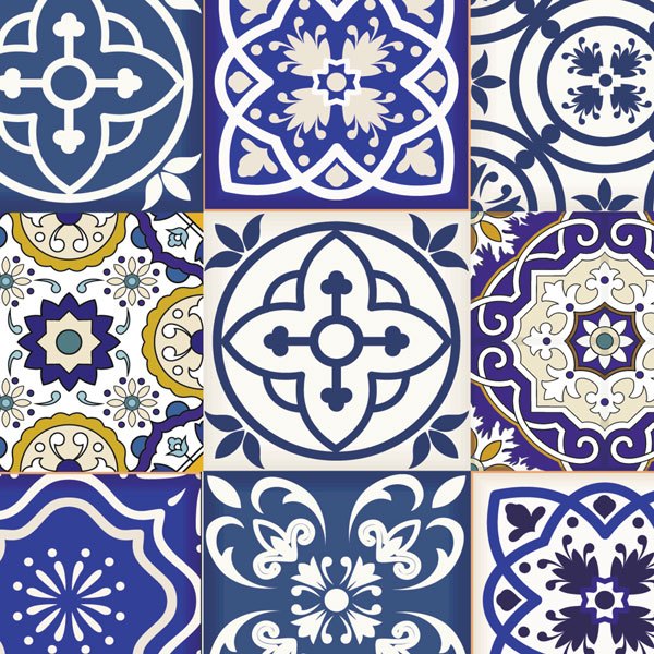 Vinilos Decorativos: Azulejos en tonos azules