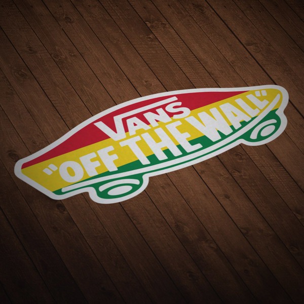 Pegatinas: Vans off the wall Rastafari