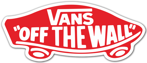 Pegatinas: Vans off the wall rojo