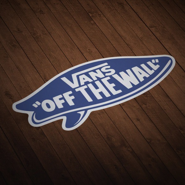 Pegatinas: Vans off the wall surf azul