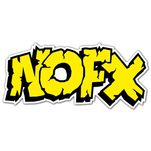 Pegatinas: NOFX en Letras May&uacute;sculas con Tipograf&iacute;a Estilizad
