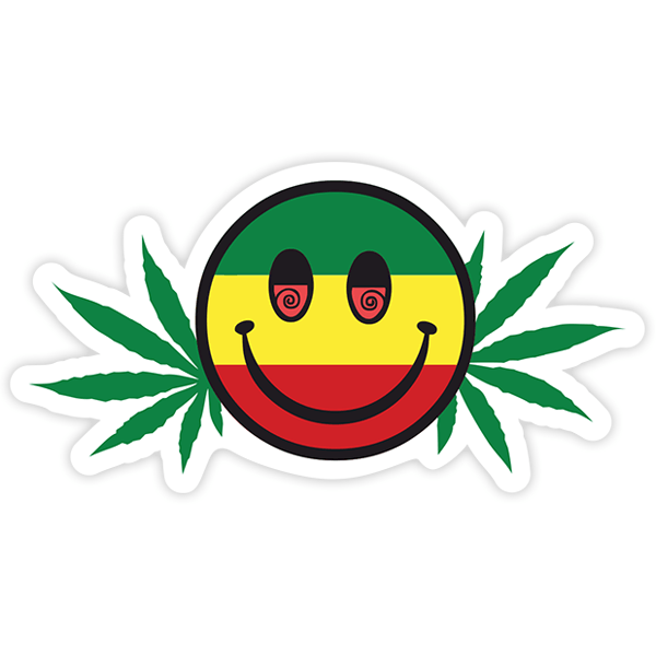 Pegatinas: Emoji marihuana