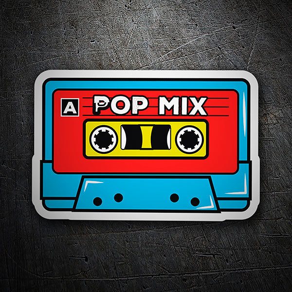 Pegatinas: Casete Pop Mix