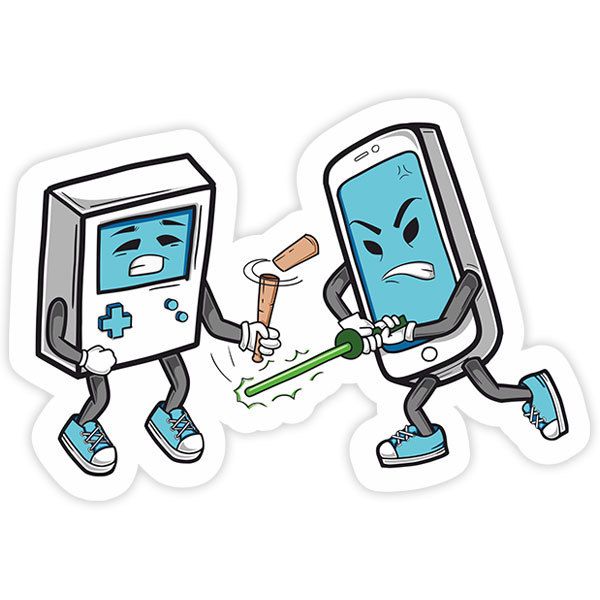 Pegatinas: Game Boy vs Smartphone