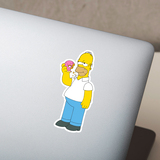 Pegatinas: Homer Simpson comiendo donuts 4