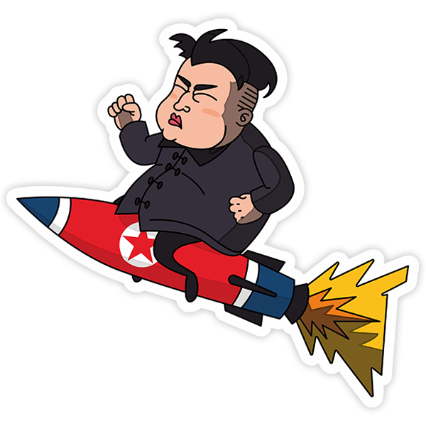 Pegatinas: Kim Jong-un sobre misil