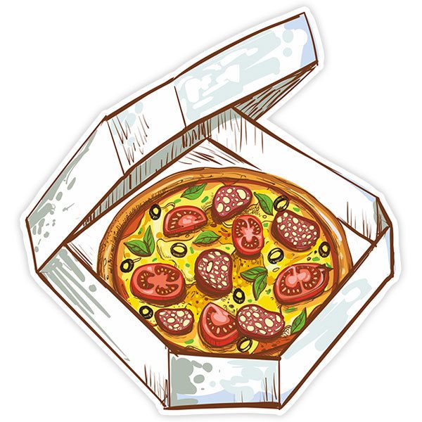 Pegatinas: Pizza para llevar