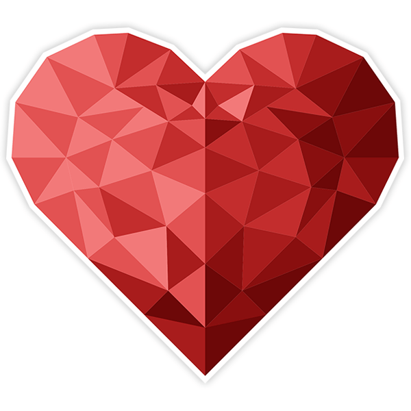 Pegatinas: Corazón geométrico