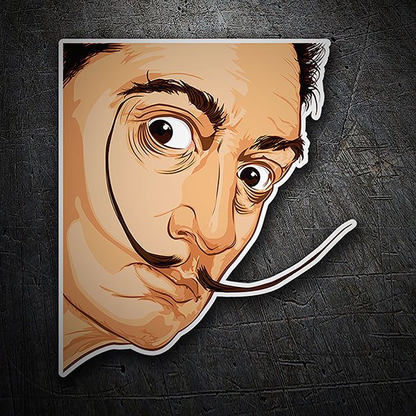 Pegatinas: Retrato de Salvador Dalí