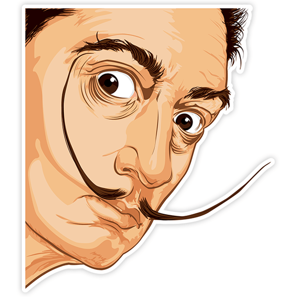 Pegatinas: Retrato de Salvador Dalí 0