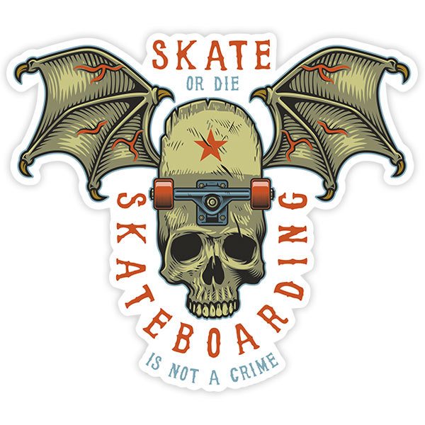Pegatinas: Skate is not a crime