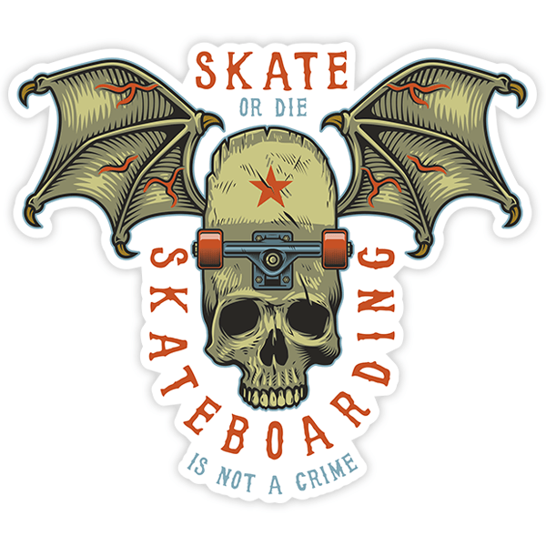 Pegatinas: Skate is not a crime