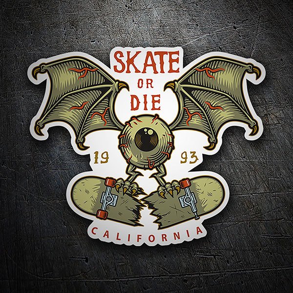 Pegatinas: Skate or die, California