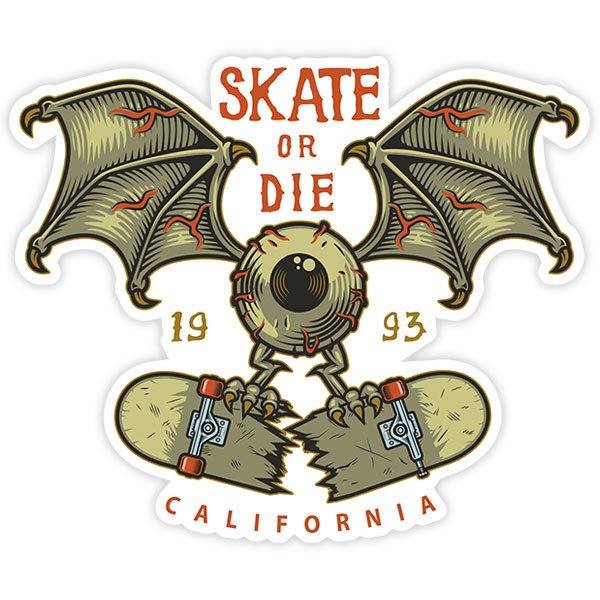 Pegatinas: Skate or die, California