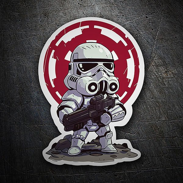 Pegatinas: Stormtrooper cartoon