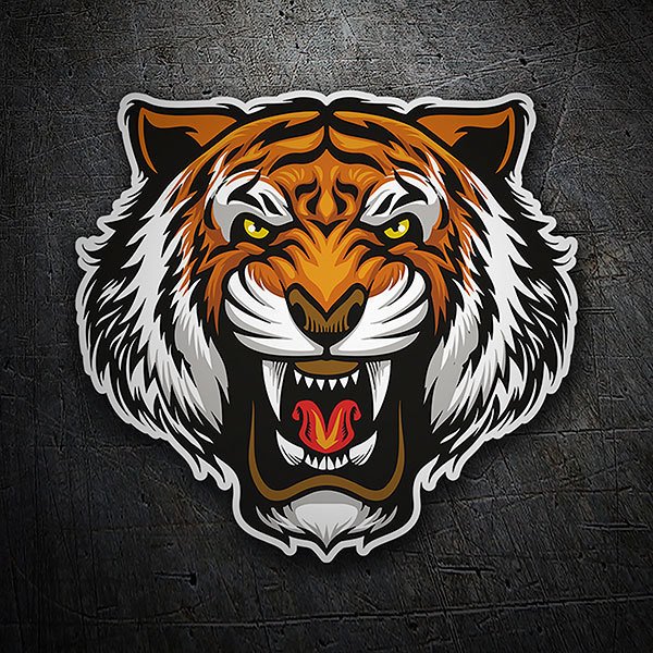 Pegatinas: Tigre agresivo