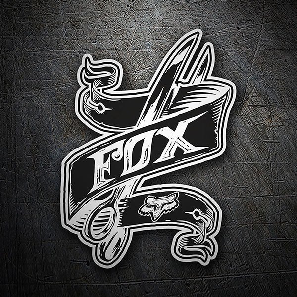 Pegatinas: Fox Racing tattoo con tijeras