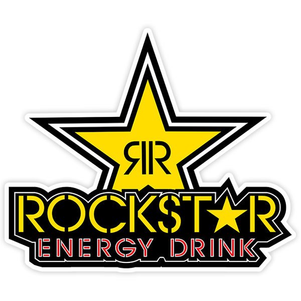 Pegatinas: Gold Rockstar energy drink