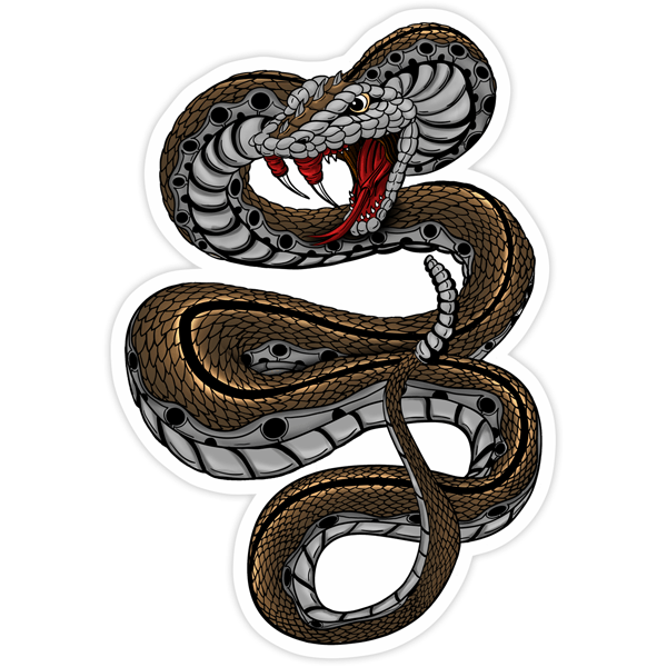 Pegatinas: Serpiente de cascabel