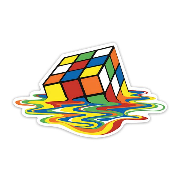 Pegatinas: Cubo de Rubik Derretido