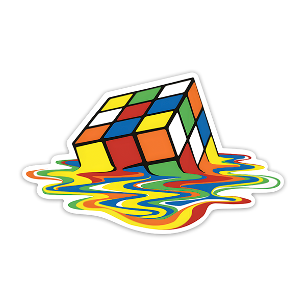 Pegatinas: Cubo de Rubik Derretido