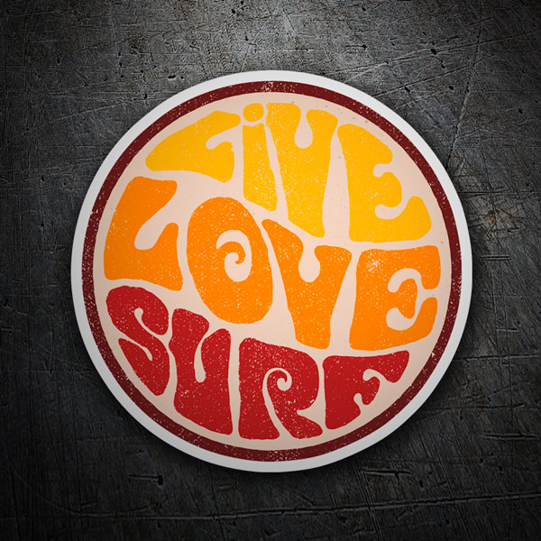 Pegatinas: Live Love Surf