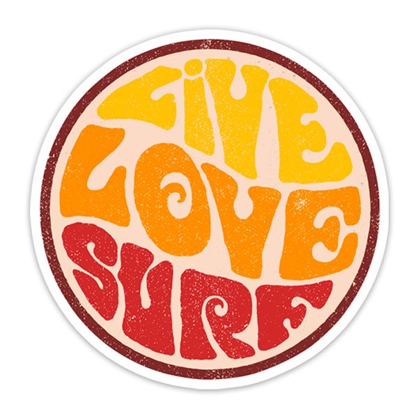 Pegatinas: Live Love Surf