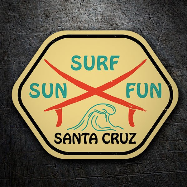 Pegatinas: Santa Cruz Sun, Surf, Fun