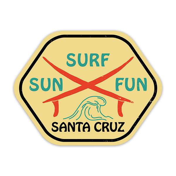 Pegatinas: Santa Cruz Sun, Surf, Fun