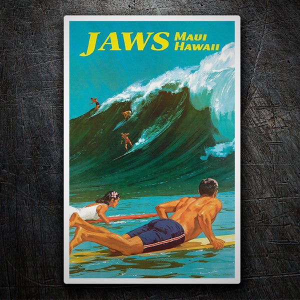 Pegatinas: Jaws Maui Hawaii