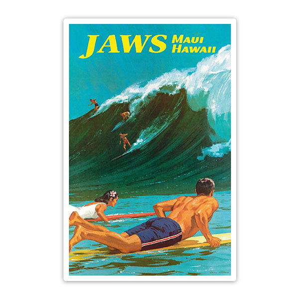 Pegatinas: Jaws Maui Hawaii