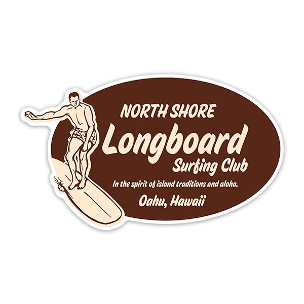 Pegatinas: North Shore Longboard Hawaii