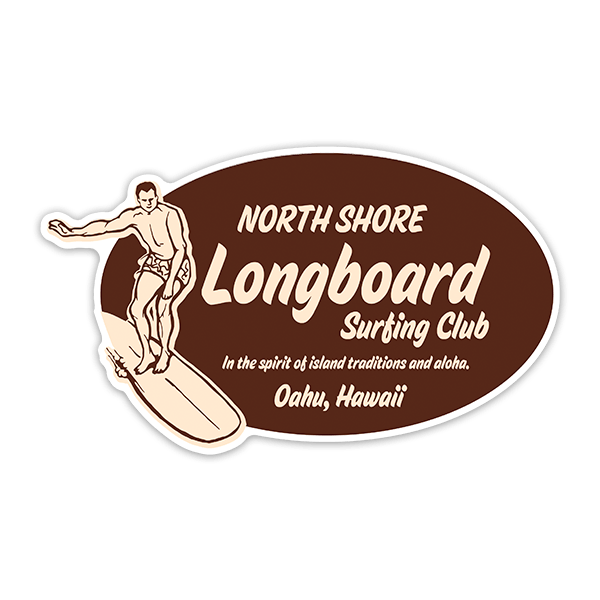 Pegatinas: North Shore Longboard Hawaii