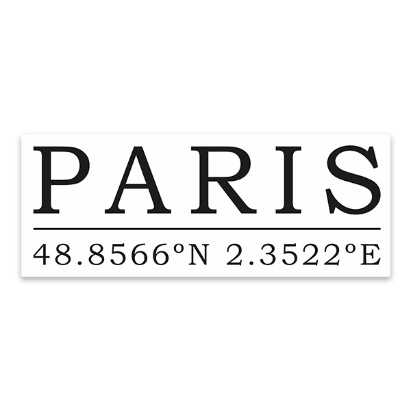 Pegatinas: Paris Coordenadas