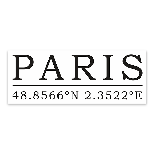 Pegatinas: Paris Coordenadas