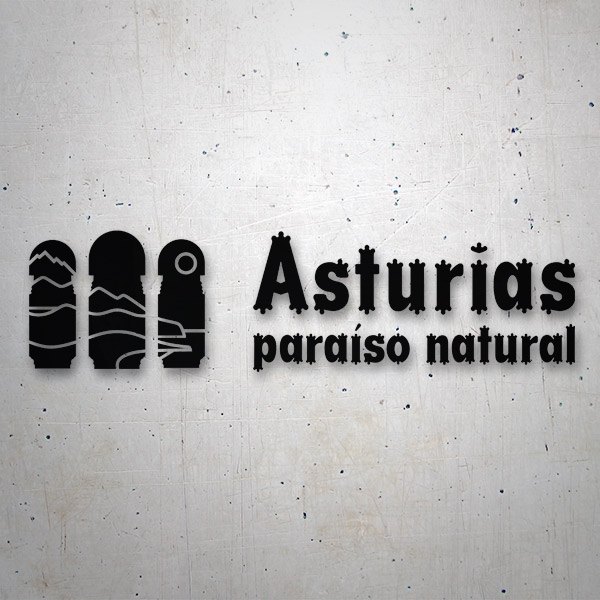 Pegatinas: Asturias, Paraíso Natural, eslogan